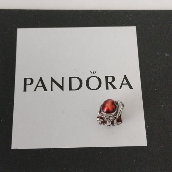 Pandora Retired Sterling Silver St. Nick Santa Christmas Bead  -791231ENMX - Picture 4 of 6